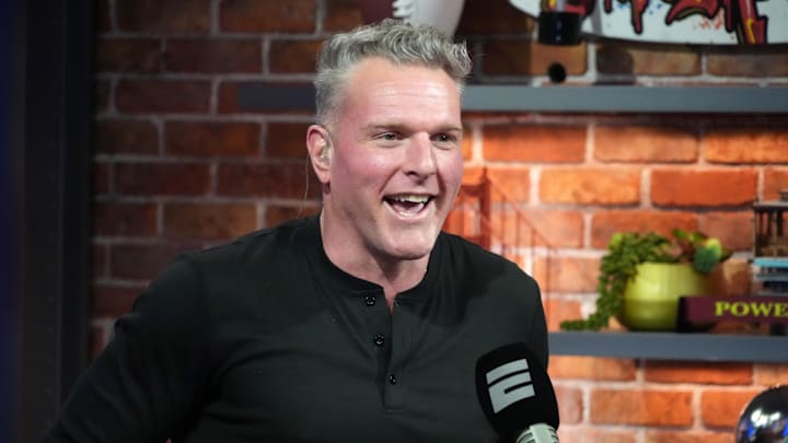 Feb 6, 2026; San Francisco, CA, USA; Pat McAfee on the Pat McAfee Show set at the Super Bowl LX media center at the Moscone Center. Mandatory Credit: Kirby Lee-Imagn Images Feb 6, 2026; San Francisco, CA, USA; Pat McAfee on the Pat McAfee Show set at the Super Bowl LX media center at the Moscone Center. Mandatory Credit: Kirby Lee-Imagn Images
