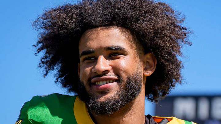 Oregon quarterback Dante Moore walks off the field following the Oregon Ducks annual spring game on April 25, 2026 at Autzen Stadium in Eugene, Oregon. Oregon quarterback Dante Moore walks off the field following the Oregon Ducks annual spring game on April 25, 2026 at Autzen Stadium in Eugene, Oregon.