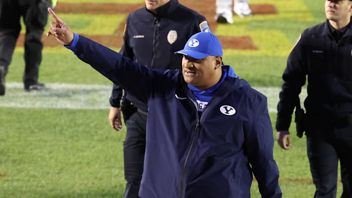 BYU Cougars head coach Kalani Sitake BYU Cougars head coach Kalani Sitake