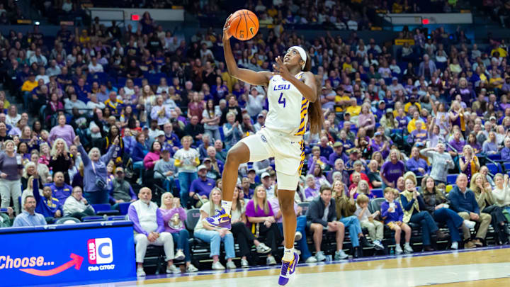 Flau'jae Johnson 4, LSU Tigers Womens Basketball takes on the Kentucky Wildcats. Thursday, Jan. 1, 2026.