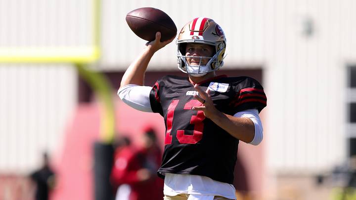 Aug 3, 2026; San Francisco, CA, USA; San Francisco 49ers quarterback Brock Purdy (13) during training camp at Levi's Stadium. Mandatory Credit: Sergio Estrada-Imagn Images Aug 3, 2026; San Francisco, CA, USA; San Francisco 49ers quarterback Brock Purdy (13) during training camp at Levi's Stadium. Mandatory Credit: Sergio Estrada-Imagn Images