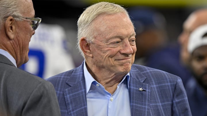 Dallas Cowboys owner Jerry Jones looks on before the game against the Baltimore Ravens. Dallas Cowboys owner Jerry Jones looks on before the game against the Baltimore Ravens.