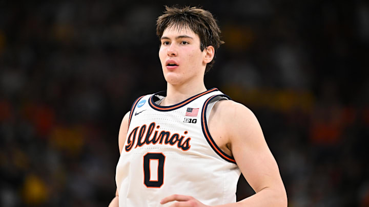 Mar 28, 2026; Houston, TX, USA; Illinois Fighting Illini forward David Mirkovic.