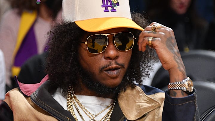 Celebrities At The Los Angeles Lakers Game