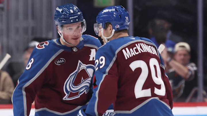 Colorado Avalanche stars Nathan MacKinnon and Cale Makar are in the top five leading candidates for the Hart Trophy this season.