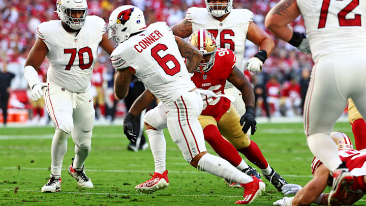 Dec 17, 2023; Glendale, Arizona, USA; Arizona Cardinals running back James Conner (6) runs for a