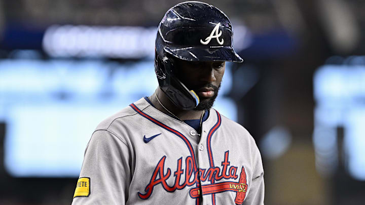 Atlanta Braves center fielder Michael Harris II (23) during the game between the Texas Rangers and the Atlanta Braves at Globe Life Field.