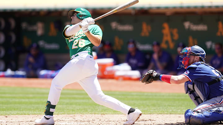 South Carolina baseball alum Jonah Bride with the Oakland Athletics