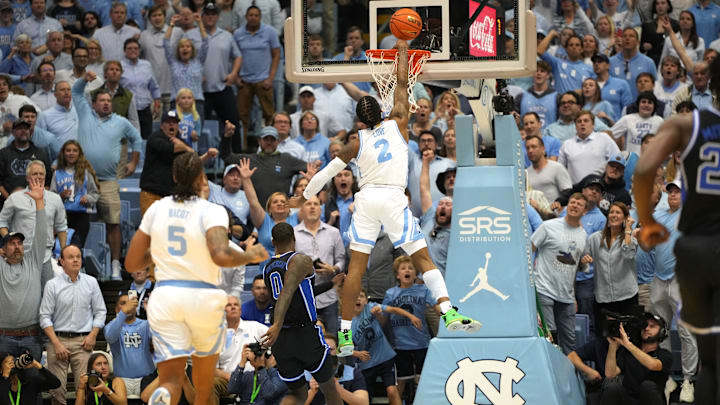 UNC basketball guard Caleb Love UNC basketball guard Caleb Love