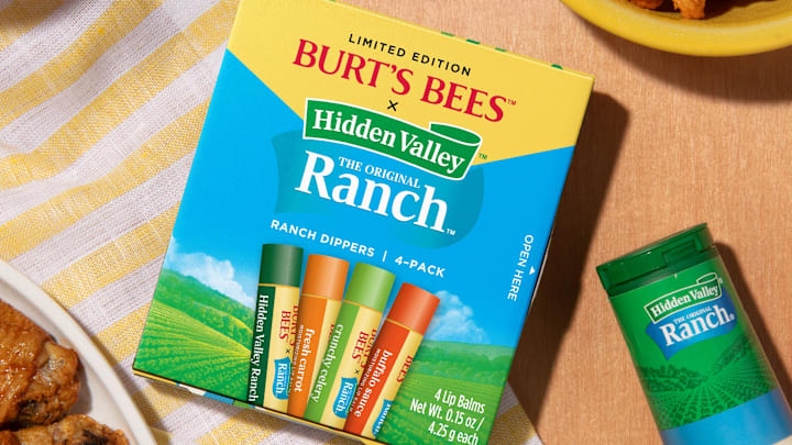 Not a joke – HVR x Burts Bee’s will be BACK IN STOCK. Image Credit to Burt's Bees and Hidden Valley Ranch. 