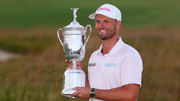 Jun 21, 2026; Southampton, New York, USA; Wyndham Clark celebrates after the win during the final round of the U.S. Open golf tournament at Shinnecock Hills Golf Club. Mandatory Credit: Bill Streicher-Imagn Images Jun 21, 2026; Southampton, New York, USA; Wyndham Clark celebrates after the win during the final round of the U.S. Open golf tournament at Shinnecock Hills Golf Club. Mandatory Credit: Bill Streicher-Imagn Images