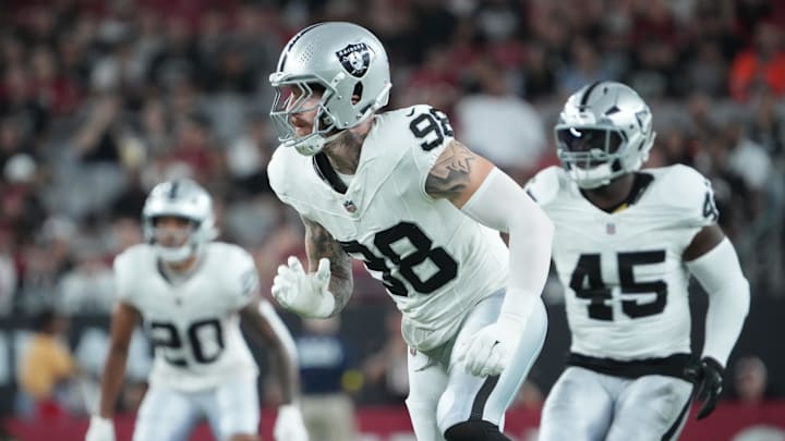 Maxx Crosby’s future in Las Vegas is unknown after another disappointing season for the team. 