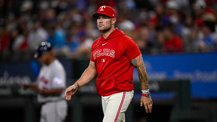 Texas Rangers manager Skip Schumaker. Credit: Jerome Miron-Imagn Images Texas Rangers manager Skip Schumaker. Credit: Jerome Miron-Imagn Images