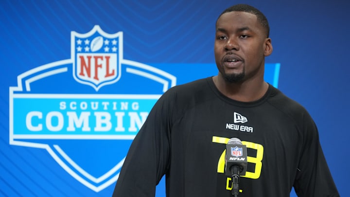 Georgia defensive lineman Mykel Williams is a candidate to be drafted by the Atlanta Falcons at No. 15 overall.