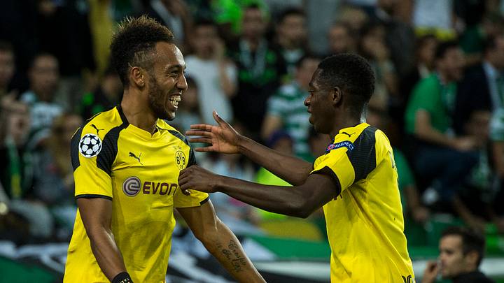 Pierre Aubameyang y Ousmane Dembélé Pierre Aubameyang y Ousmane Dembélé