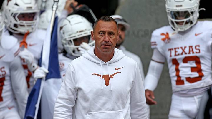 Texas Longhorns head coach Steve Sarkisian walks out of the locker room prior to the game against the Mississippi State Bulldogs Texas Longhorns head coach Steve Sarkisian walks out of the locker room prior to the game against the Mississippi State Bulldogs