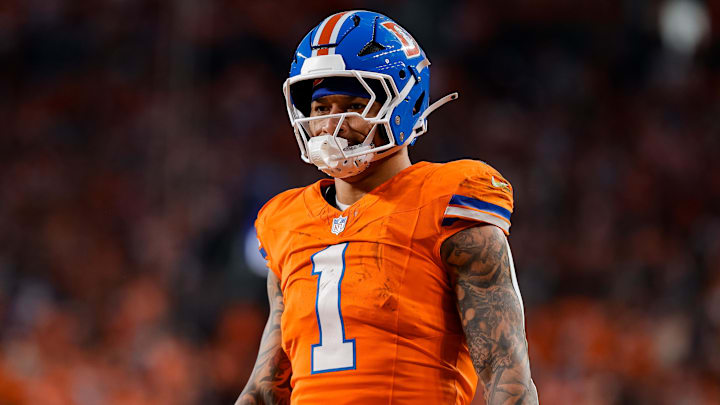 Denver Broncos tight end Evan Engram