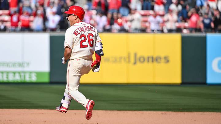 Mar 28, 2026; St. Louis, Missouri, USA; St. Louis Cardinals shortstop JJ Wetherholt (26) reacts after hitting a walk-off two run single against the Tampa Bay Rays during the tenth inning at Busch Stadium. Mandatory Credit: Jeff Curry-Imagn Images Mar 28, 2026; St. Louis, Missouri, USA; St. Louis Cardinals shortstop JJ Wetherholt (26) reacts after hitting a walk-off two run single against the Tampa Bay Rays during the tenth inning at Busch Stadium. Mandatory Credit: Jeff Curry-Imagn Images