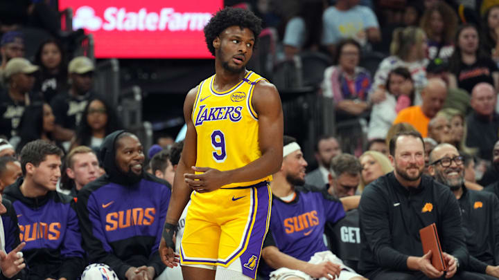 Bronny James scored four points in 17 minutes Thursday night against Phoenix. Bronny James scored four points in 17 minutes Thursday night against Phoenix.