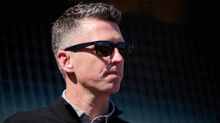 San Francisco Giants president of baseball operations Buster Posey looks on before the game. Credit: Robert Edwards-Imagn Images San Francisco Giants president of baseball operations Buster Posey looks on before the game. Credit: Robert Edwards-Imagn Images