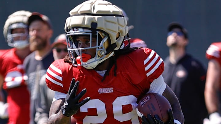 San Francisco 49ers running back Jordan James (29)