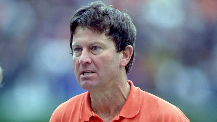 Oct 26, 2004; Gainesville, FL, USA; FILE PHOTO: Former Florida Gators and Washington Redskins head coach Steve Spurrier has agreed to coach the University South Carolina if Lou Holtz steps down after the 2004 season. Spurrier was the Gators head coach from 1990-2001, won a national championship in the 1996 season and six Southeastern Conference titles. Credit: USA TODAY Sports Copyright (c) 2004 USA TODAY Sports Oct 26, 2004; Gainesville, FL, USA; FILE PHOTO: Former Florida Gators and Washington Redskins head coach Steve Spurrier has agreed to coach the University South Carolina if Lou Holtz steps down after the 2004 season. Spurrier was the Gators head coach from 1990-2001, won a national championship in the 1996 season and six Southeastern Conference titles. Credit: USA TODAY Sports Copyright (c) 2004 USA TODAY Sports