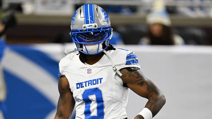 Dec 4, 2025; Detroit, Michigan, USA; Detroit Lions running back Jahmyr Gibbs (0) warms up before a game against the Dallas Cowboys at Ford Field. Mandatory Credit: Lon Horwedel-Imagn Images Dec 4, 2025; Detroit, Michigan, USA; Detroit Lions running back Jahmyr Gibbs (0) warms up before a game against the Dallas Cowboys at Ford Field. Mandatory Credit: Lon Horwedel-Imagn Images
