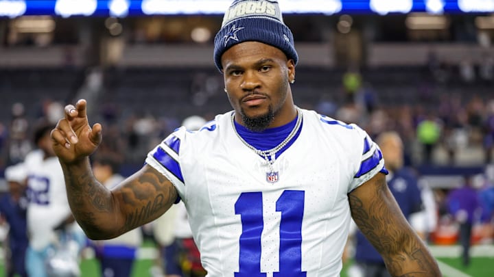 Dallas Cowboys defensive end Micah Parsons reacts after the game against the Baltimore Ravens.