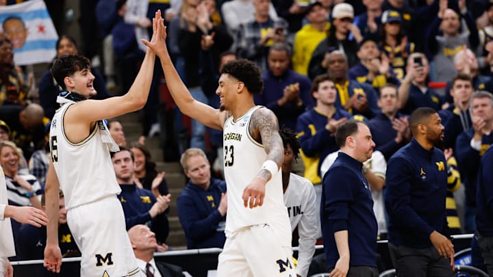 Michigan is favored against Arizona in the Final Four. Michigan is favored against Arizona in the Final Four.