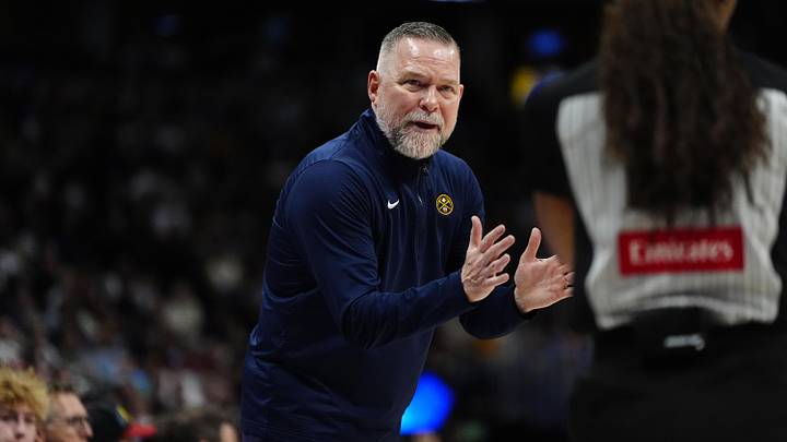 Apr 6, 2025; Denver, Colorado, USA; Denver Nuggets head coach Michael Malone reacts towards referee Danielle Scott (87) in the second half against the Indiana Pacers at Ball Arena. Mandatory Credit: Ron Chenoy-Imagn Images Apr 6, 2025; Denver, Colorado, USA; Denver Nuggets head coach Michael Malone reacts towards referee Danielle Scott (87) in the second half against the Indiana Pacers at Ball Arena. Mandatory Credit: Ron Chenoy-Imagn Images