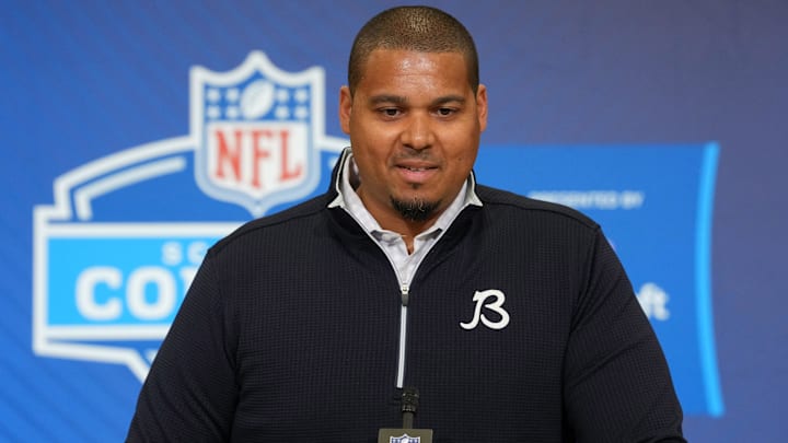 Chicago Bears general manager Ryan Poles. Chicago Bears general manager Ryan Poles.