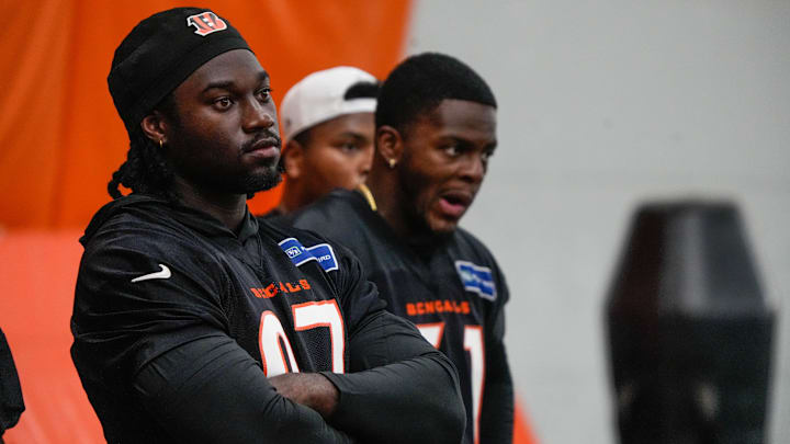 The Cincinnati Bengals practice in the off season on Tuesday May 20, 2025. Bengals 2025 draft pick Shemar Stewart (97).