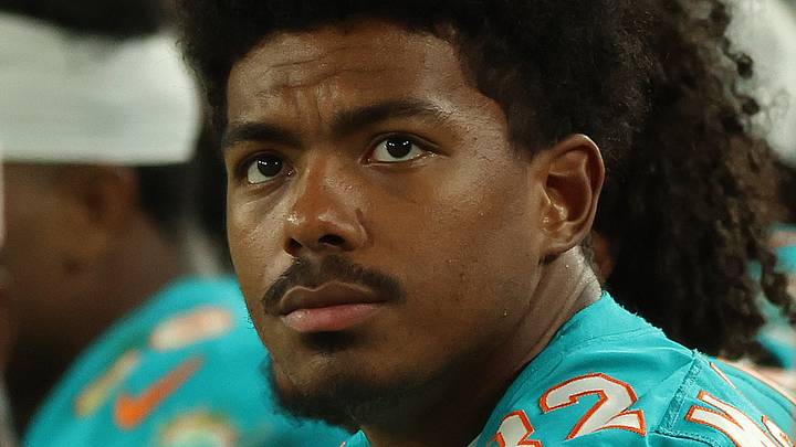 Miami Dolphins safety Patrick McMorris (32) Miami Dolphins safety Patrick McMorris (32)