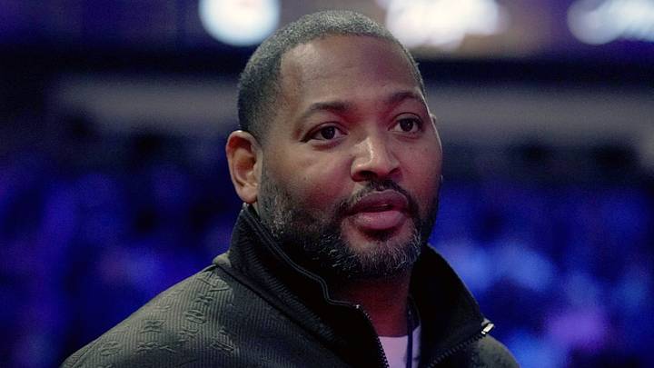 Dec 9, 2023; Las Vegas, Nevada, USA; Former NBA player Robert Horry looks on before the in season tournament championship final between the Los Angeles Lakers and the Indiana Pacers at T-Mobile Arena. Mandatory Credit: Kyle Terada-USA TODAY Sports