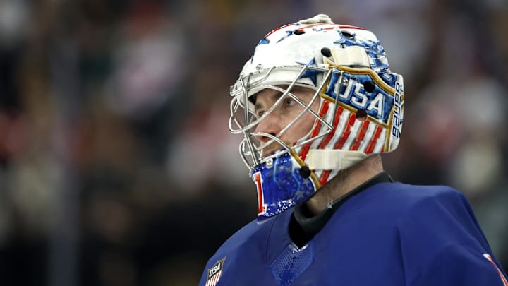 In the NHL, Swayman is a goalie for the Boston Bruins. In the NHL, Swayman is a goalie for the Boston Bruins.