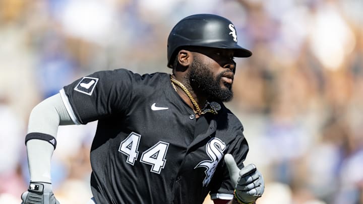Mar 2, 2025; Phoenix, Arizona, USA; Chicago White Sox designated hitter Bryan Ramos (44) against the Los Angeles Dodgers during a spring training game at Camelback Ranch-Glendale. Mandatory Credit: Mark J. Rebilas-Imagn Images Mar 2, 2025; Phoenix, Arizona, USA; Chicago White Sox designated hitter Bryan Ramos (44) against the Los Angeles Dodgers during a spring training game at Camelback Ranch-Glendale. Mandatory Credit: Mark J. Rebilas-Imagn Images