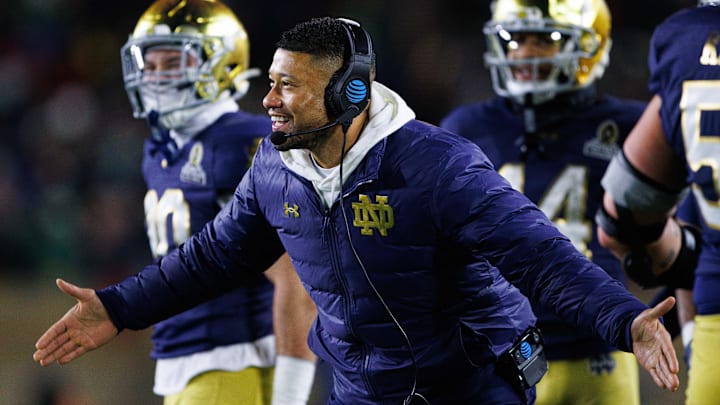 Notre Dame head coach Marcus Freeman during the College Football Playoff game between Notre Dame and Indiana.