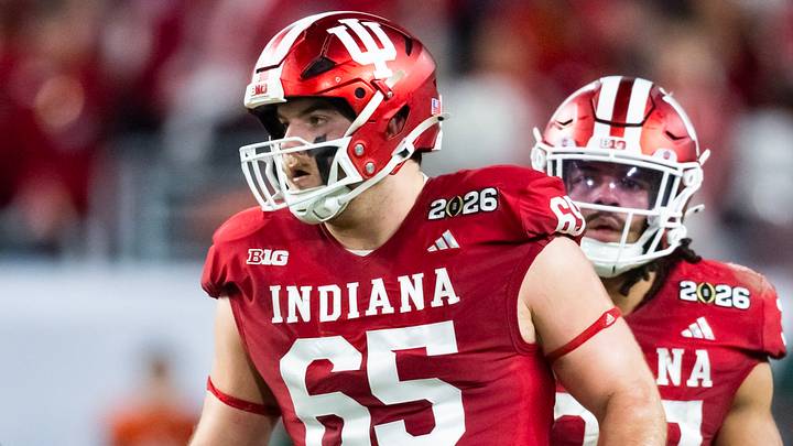 Indiana Hoosiers offensive lineman Carter Smith (65) against the Miami Hurricanes. Indiana Hoosiers offensive lineman Carter Smith (65) against the Miami Hurricanes.