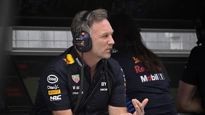 Jun 8, 2024; Montreal, Quebec, CAN; Red Bull Racing CEO and team principal Christian Horner in the pit lane at Circuit Gilles Villeneuve. Mandatory Credit: Eric Bolte-Imagn Images Jun 8, 2024; Montreal, Quebec, CAN; Red Bull Racing CEO and team principal Christian Horner in the pit lane at Circuit Gilles Villeneuve. Mandatory Credit: Eric Bolte-Imagn Images
