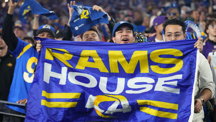 Fans watch from the stands as the Los Angeles Rams take on the Minnesota Vikings during their playoff game at State Farm Stadium on Jan. 13, 2025, in Glendale. Fans watch from the stands as the Los Angeles Rams take on the Minnesota Vikings during their playoff game at State Farm Stadium on Jan. 13, 2025, in Glendale.