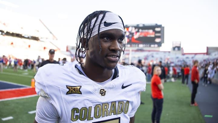 Oct 19, 2024; Tucson, Arizona, USA; Colorado Buffalos safety RJ Johnson (5) against the Arizona Wildcats at Arizona Stadium.