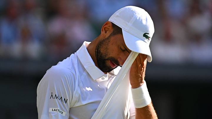 Novak Djokovic at the 2025 Wimbledon Championships.
