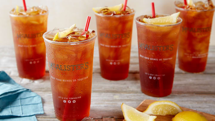 McAlister's Delis is celebrating Free Tea day on July 20. Image courtesy of McAlister's Deli