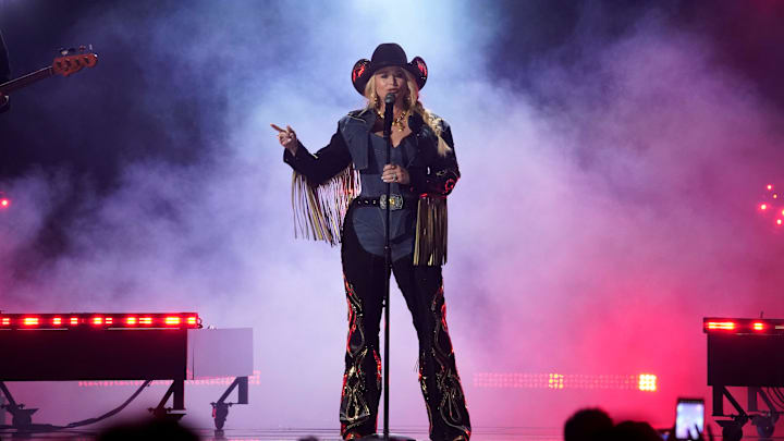 Miranda Lambert performs at the 59th ACM Awards at the Ford Center at the Star in Frisco, Texas.