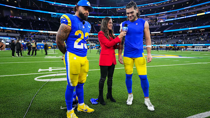 Kyren Williams, Kaylee Hartung, Puka Nacua,  Los Angeles Rams