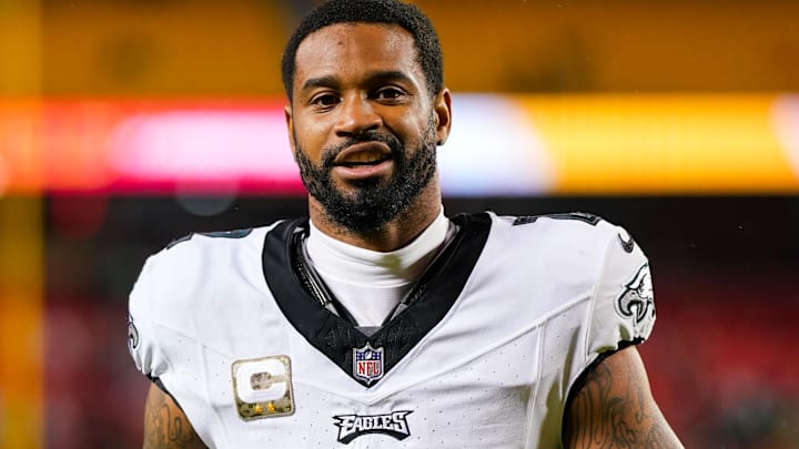 Philadelphia Eagles cornerback Darius Slay leaves the field after defeating the Kansas City Chiefs.