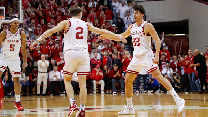 Malik Reneau, Gabe Cupps and Trey Galloway, Indiana Men's Basketball