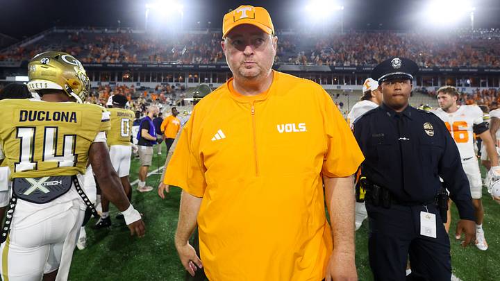 Sep 12, 2026; Atlanta, Georgia, USA; Tennessee Volunteers head coach Josh Heupel after after a victory over the Georgia Tech Yellow Jackets at Bobby Dodd Stadium at Hyundai Field. Mandatory Credit: Brett Davis-Imagn Images Sep 12, 2026; Atlanta, Georgia, USA; Tennessee Volunteers head coach Josh Heupel after after a victory over the Georgia Tech Yellow Jackets at Bobby Dodd Stadium at Hyundai Field. Mandatory Credit: Brett Davis-Imagn Images