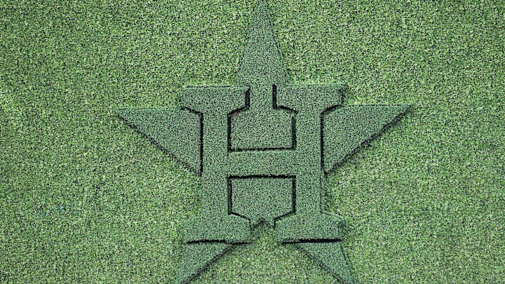 Oct 23, 2019; Houston, TX, USA; The Houston Astros logo in centerfield is seen before game two of the 2019 World Series against the Washington Nationals at Minute Maid Park. Mandatory Credit: Erik Williams-Imagn Images Oct 23, 2019; Houston, TX, USA; The Houston Astros logo in centerfield is seen before game two of the 2019 World Series against the Washington Nationals at Minute Maid Park. Mandatory Credit: Erik Williams-Imagn Images