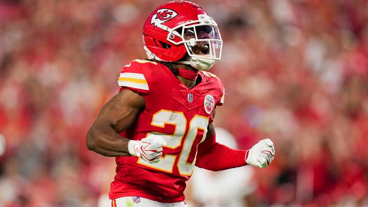 Sep 14, 2026; Kansas City, Missouri, USA; Kansas City Chiefs cornerback Nohl Williams (20) celebrates after a play during the first half against the Denver Broncos at Arrowhead Stadium. Mandatory Credit: Jay Biggerstaff-Imagn Images Sep 14, 2026; Kansas City, Missouri, USA; Kansas City Chiefs cornerback Nohl Williams (20) celebrates after a play during the first half against the Denver Broncos at Arrowhead Stadium. Mandatory Credit: Jay Biggerstaff-Imagn Images